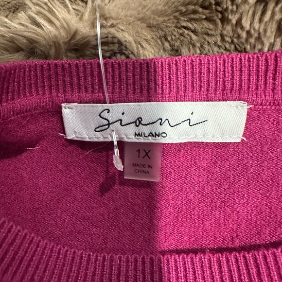 Sioni Fuchsia Knit Top 1x - Picture 4 of 7